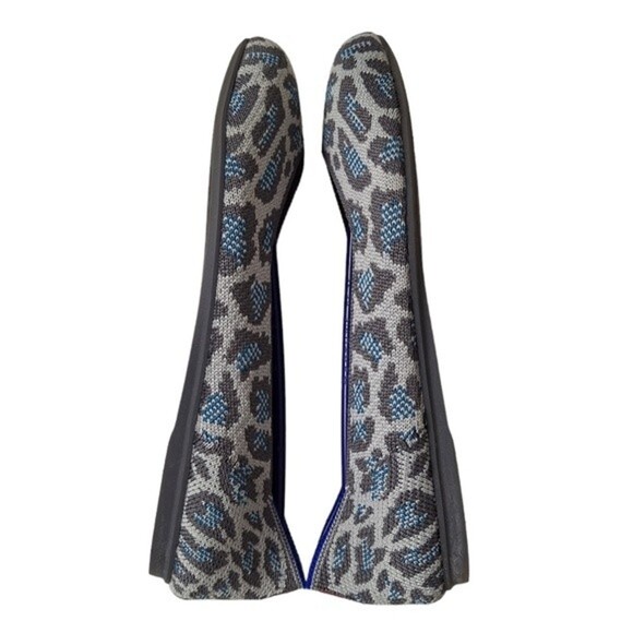 Rothys Size 6.5 Grey Spot Animal Print‎ The Flat Shoes - Picture 5 of 11